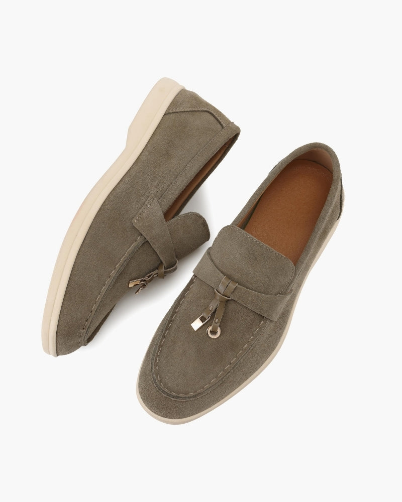 Old Money Suede Lady Loafers