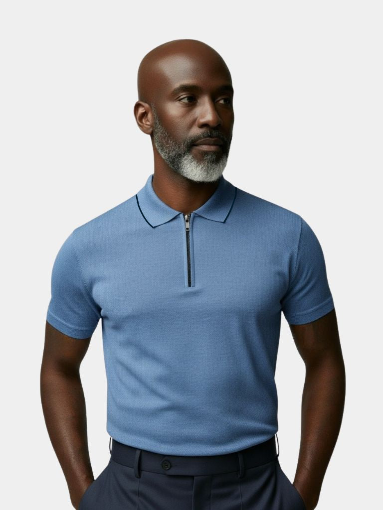 Regis Quarter Zip Polo – Cross & Crown