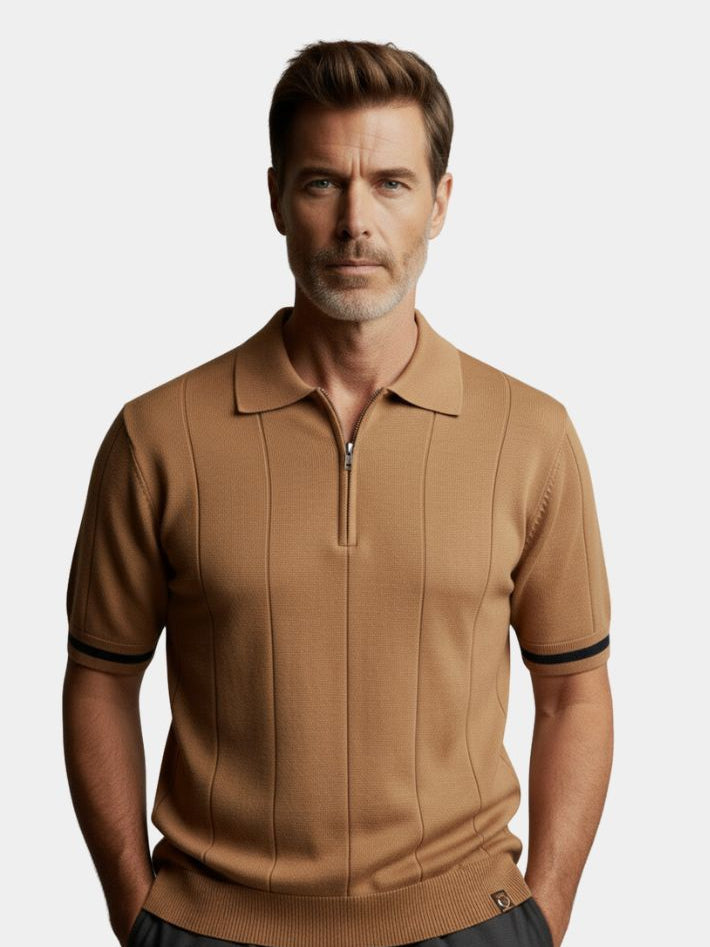 Royal Zip Polo – Cross & Crown