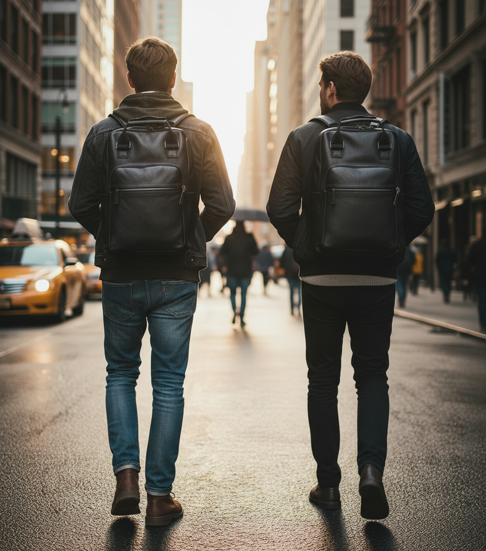 Ashbourner Leather Backpack