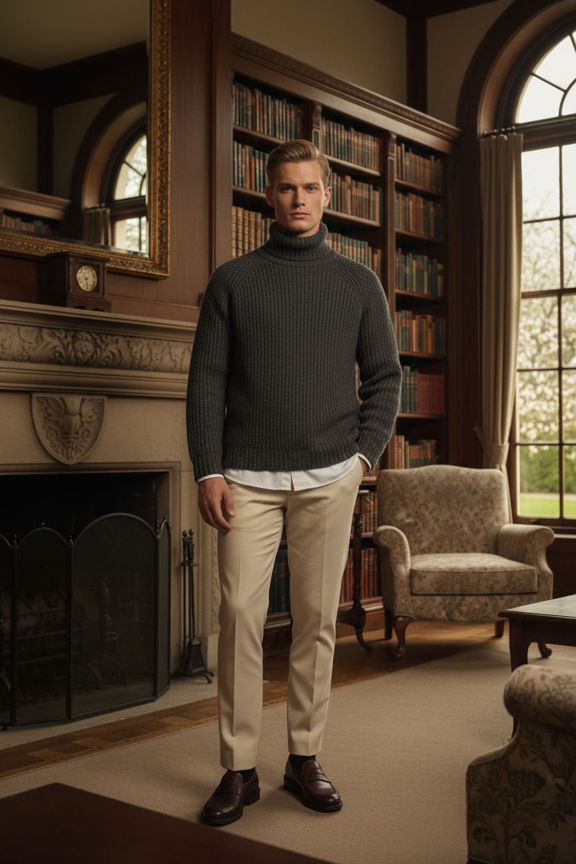 Ashbourner Turtleneck Knit Sweater