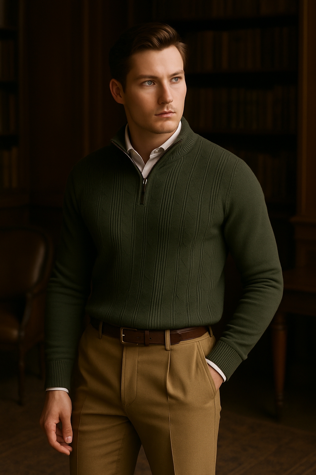 Ashbourner Luxury Striped Pullover