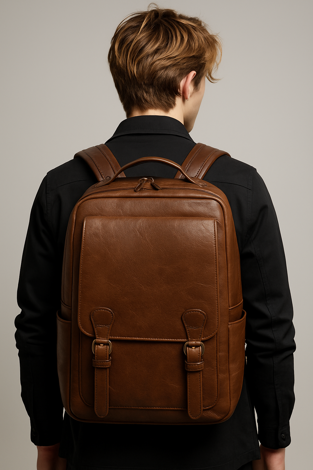 Ashbourner Retro Leather Backpack