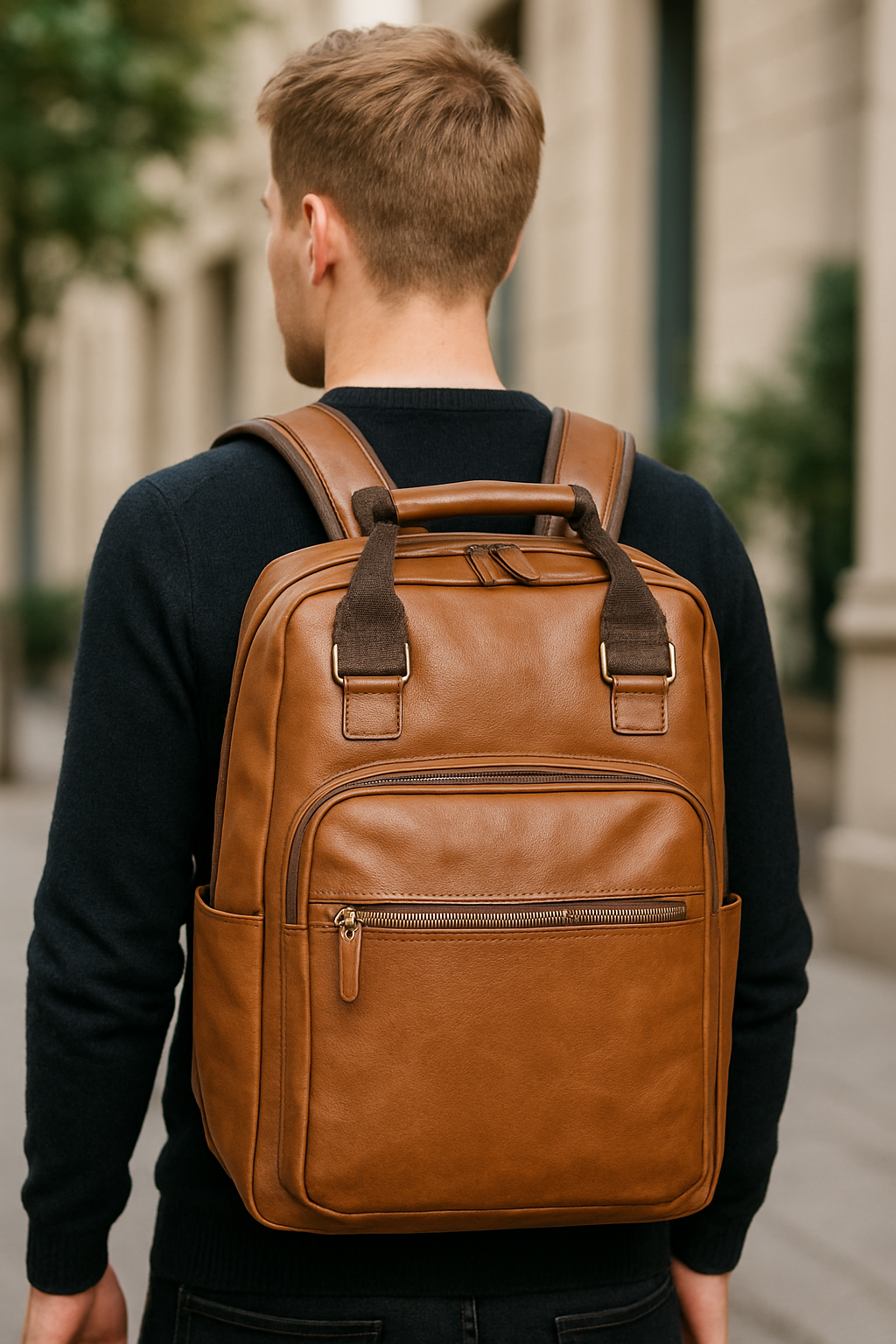 Ashbourner Leather Backpack