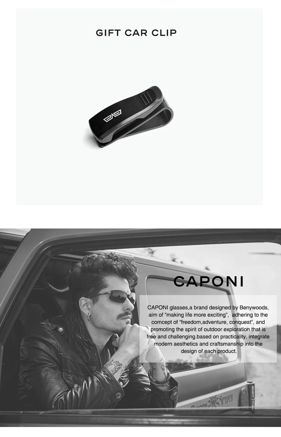 CAPONI Men Sunglasses Photochromic β Titanium Leg TR Frame Vintage Outdoor Eye Glasses Night Vision  Male Sun Glasses BSYS520