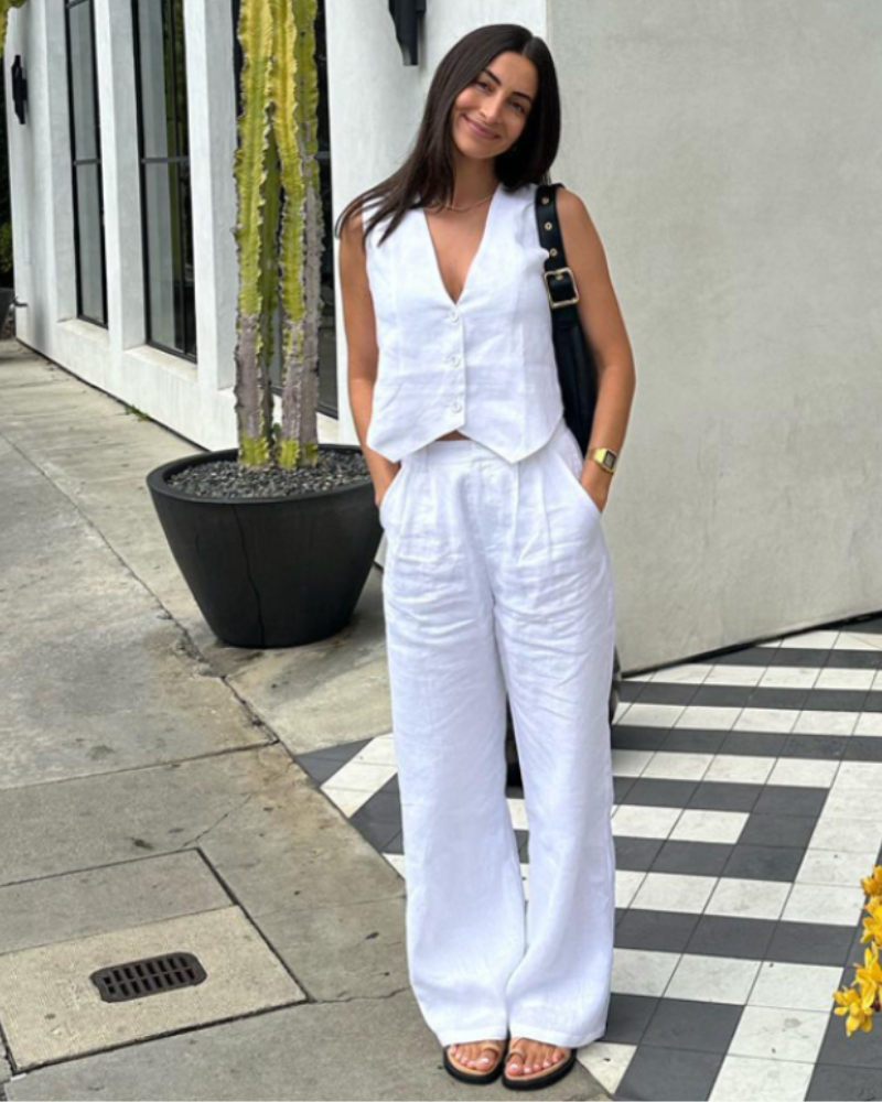 Women’s Linen Two-Piece Set