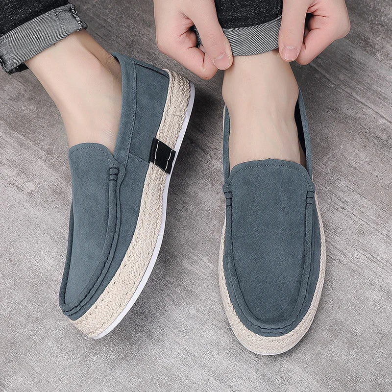 Casual Shoes for Men Fashion Men's Suede Loafers New Comfortable Soft Male Board Shoes Hard Wearing Men's Flats Chaussure Hommes
