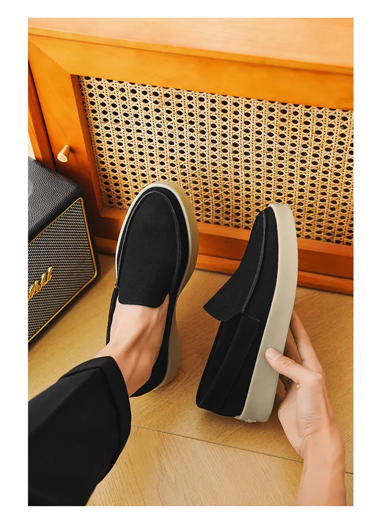 High Quality Men's Loafers Soft Suede Slip-on Shoes Man Flats Lightweight Comfortable Driving Shoes For Man Summer Casual Shoes