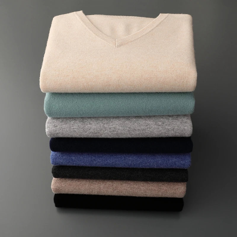 Ashbourner Classic V-Neck Cashmere Jumper