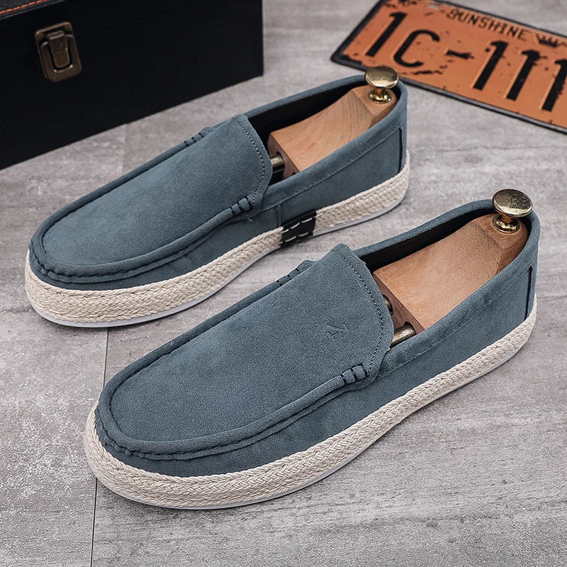 Casual Shoes for Men Fashion Men's Suede Loafers New Comfortable Soft Male Board Shoes Hard Wearing Men's Flats Chaussure Hommes