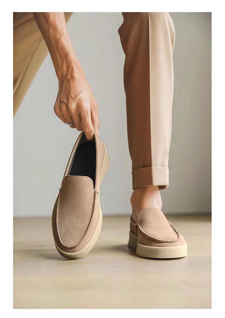 High Quality Men's Loafers Soft Suede Slip-on Shoes Man Flats Lightweight Comfortable Driving Shoes For Man Summer Casual Shoes