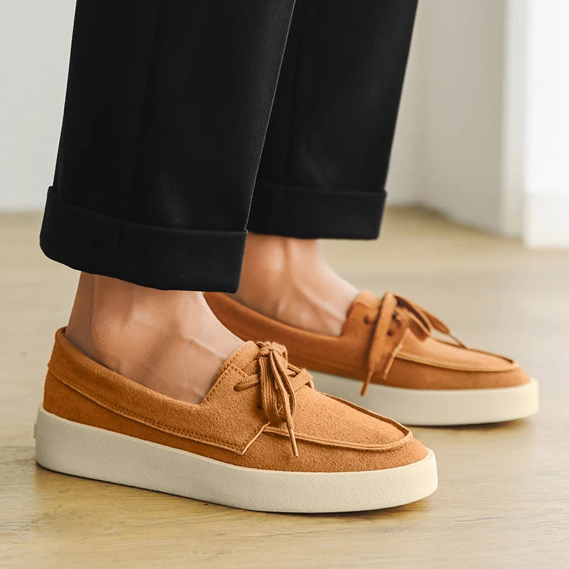 High Quality Men's Loafers Soft Suede Slip-on Shoes Man Flats Lightweight Comfortable Driving Shoes For Man Summer Casual Shoes