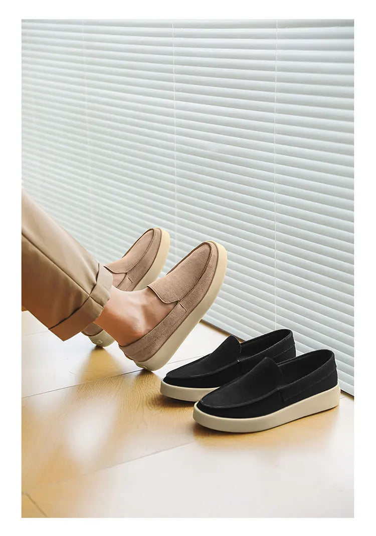 High Quality Men's Loafers Soft Suede Slip-on Shoes Man Flats Lightweight Comfortable Driving Shoes For Man Summer Casual Shoes