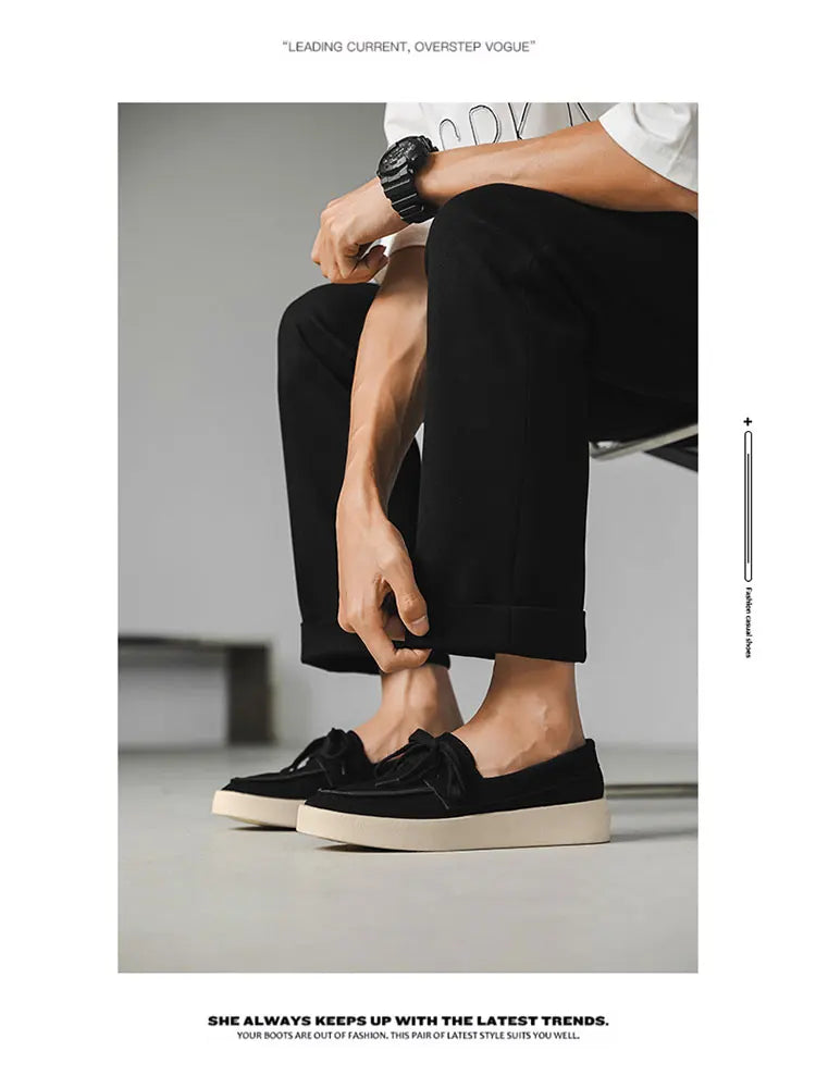 High Quality Men's Loafers Soft Suede Slip-on Shoes Man Flats Lightweight Comfortable Driving Shoes For Man Summer Casual Shoes