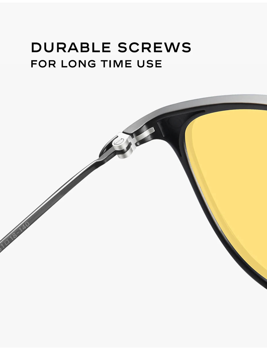 CAPONI Men Sunglasses Photochromic β Titanium Leg TR Frame Vintage Outdoor Eye Glasses Night Vision  Male Sun Glasses BSYS520