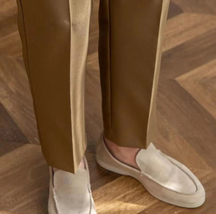 High Waist Pleated Man Suits Pants 9 Cropped Business Social Tailoring Quality Fabric Trousers for Men Classic Dress Elegant Up