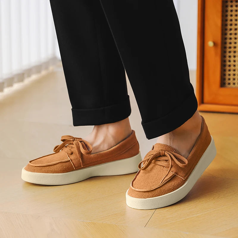 High Quality Men's Loafers Soft Suede Slip-on Shoes Man Flats Lightweight Comfortable Driving Shoes For Man Summer Casual Shoes