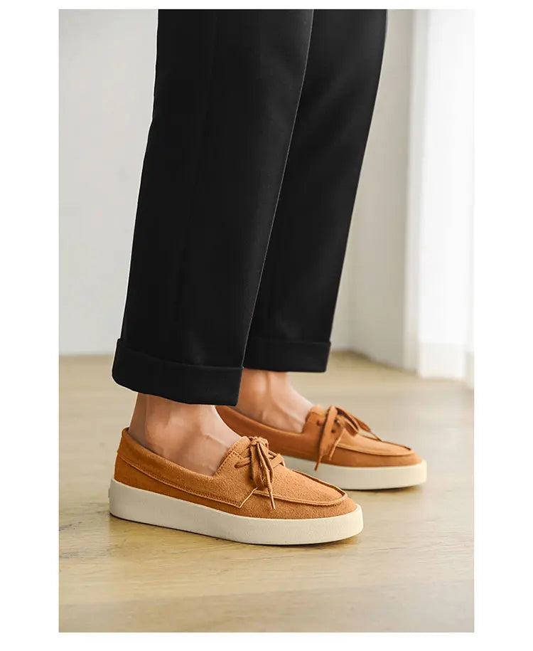 High Quality Men's Loafers Soft Suede Slip-on Shoes Man Flats Lightweight Comfortable Driving Shoes For Man Summer Casual Shoes