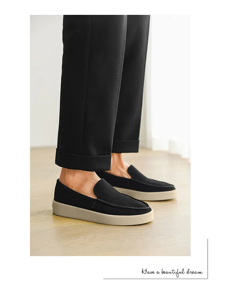 High Quality Men's Loafers Soft Suede Slip-on Shoes Man Flats Lightweight Comfortable Driving Shoes For Man Summer Casual Shoes
