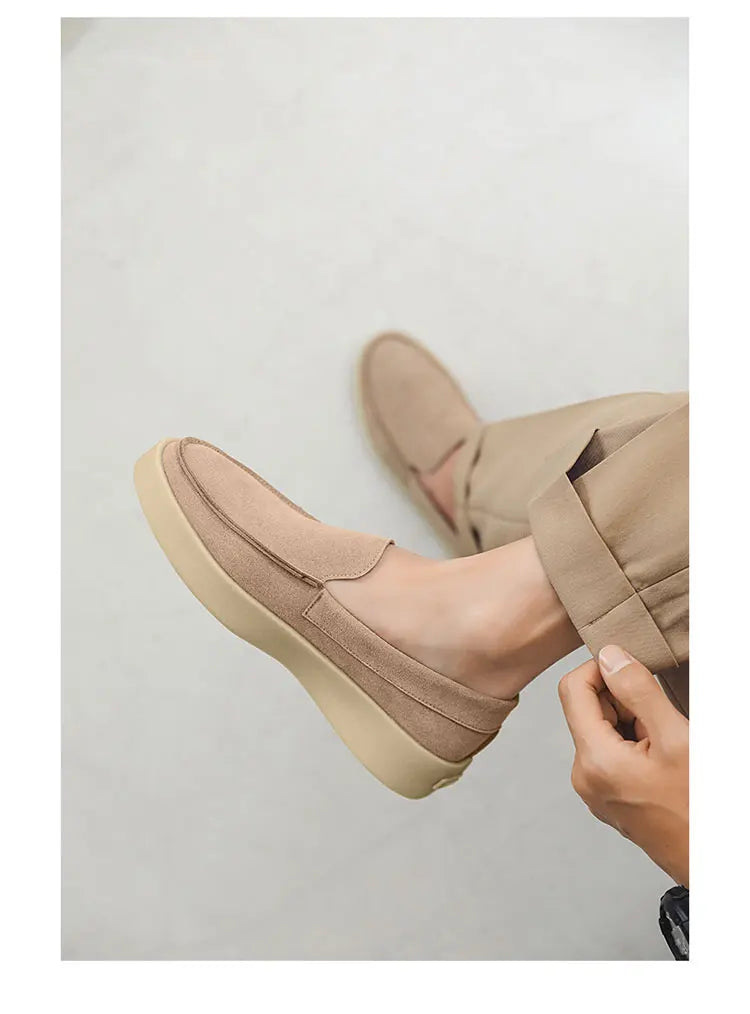 High Quality Men's Loafers Soft Suede Slip-on Shoes Man Flats Lightweight Comfortable Driving Shoes For Man Summer Casual Shoes