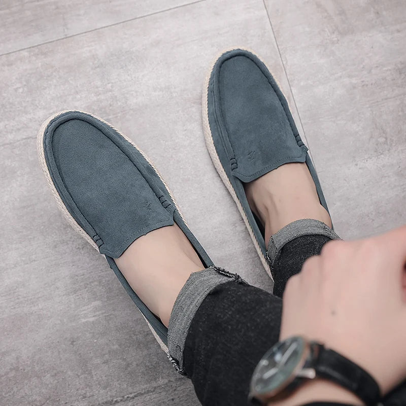 Casual Shoes for Men Fashion Men's Suede Loafers New Comfortable Soft Male Board Shoes Hard Wearing Men's Flats Chaussure Hommes