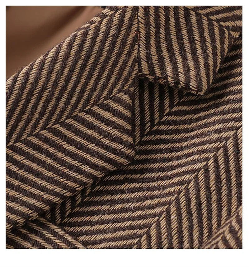 Women Coffee Stripe Formal Blazer New Long Sleeve Suit Coat Notched Collar Business Jacket Ladies Office Blazers Outerwear 4XL