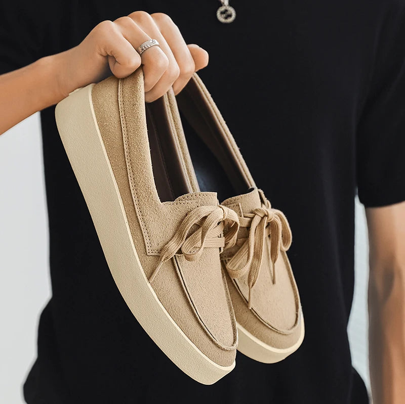 High Quality Men's Loafers Soft Suede Slip-on Shoes Man Flats Lightweight Comfortable Driving Shoes For Man Summer Casual Shoes