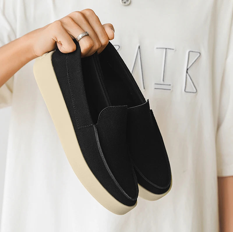 High Quality Men's Loafers Soft Suede Slip-on Shoes Man Flats Lightweight Comfortable Driving Shoes For Man Summer Casual Shoes