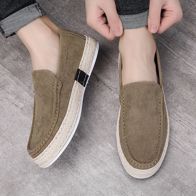 Casual Shoes for Men Fashion Men's Suede Loafers New Comfortable Soft Male Board Shoes Hard Wearing Men's Flats Chaussure Hommes