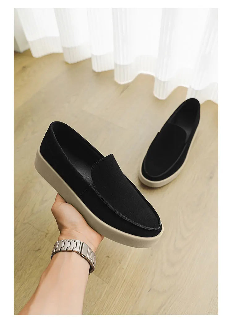 High Quality Men's Loafers Soft Suede Slip-on Shoes Man Flats Lightweight Comfortable Driving Shoes For Man Summer Casual Shoes