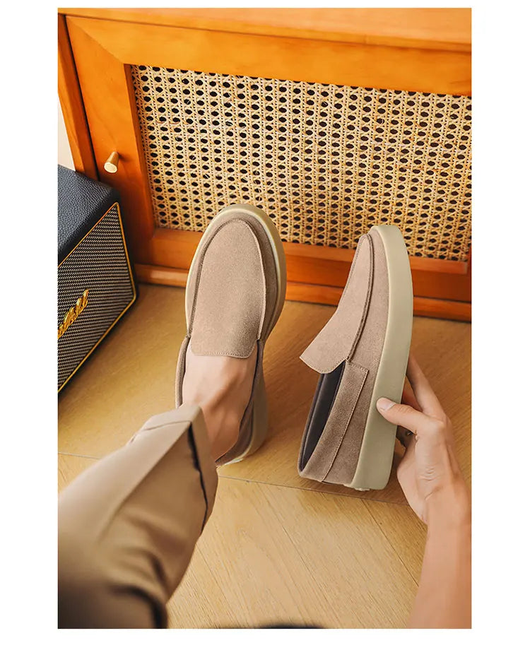 High Quality Men's Loafers Soft Suede Slip-on Shoes Man Flats Lightweight Comfortable Driving Shoes For Man Summer Casual Shoes