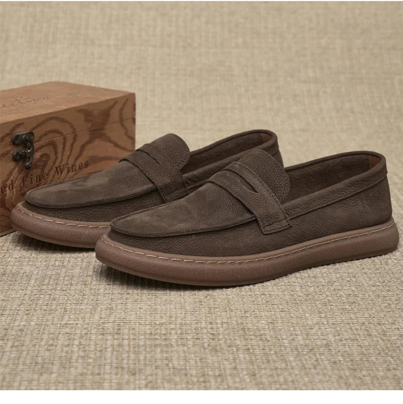 Italian Genuine Leather Men's Casual Shoes Fashion Business Loafers for Men Formal Shoes Designer Moccasins Lightweight Driving