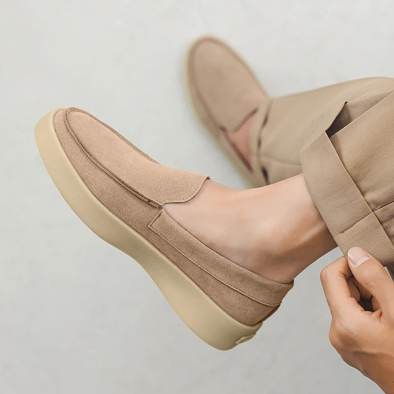High Quality Men's Loafers Soft Suede Slip-on Shoes Man Flats Lightweight Comfortable Driving Shoes For Man Summer Casual Shoes