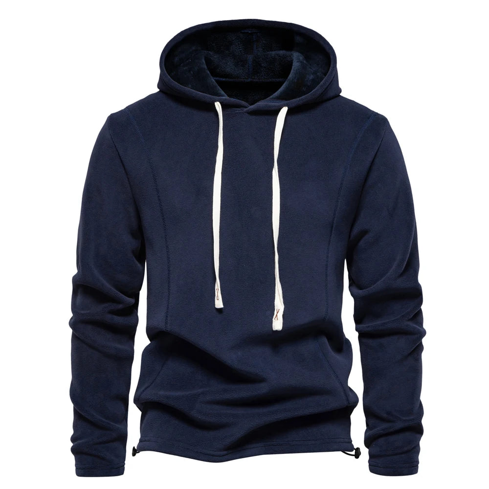 AIOPESON Brand Quality Thicken Warm Fleece Jacket for Men Zipper Neck Pullover Men's Sweatshirt Soft Shell Mens Jacket