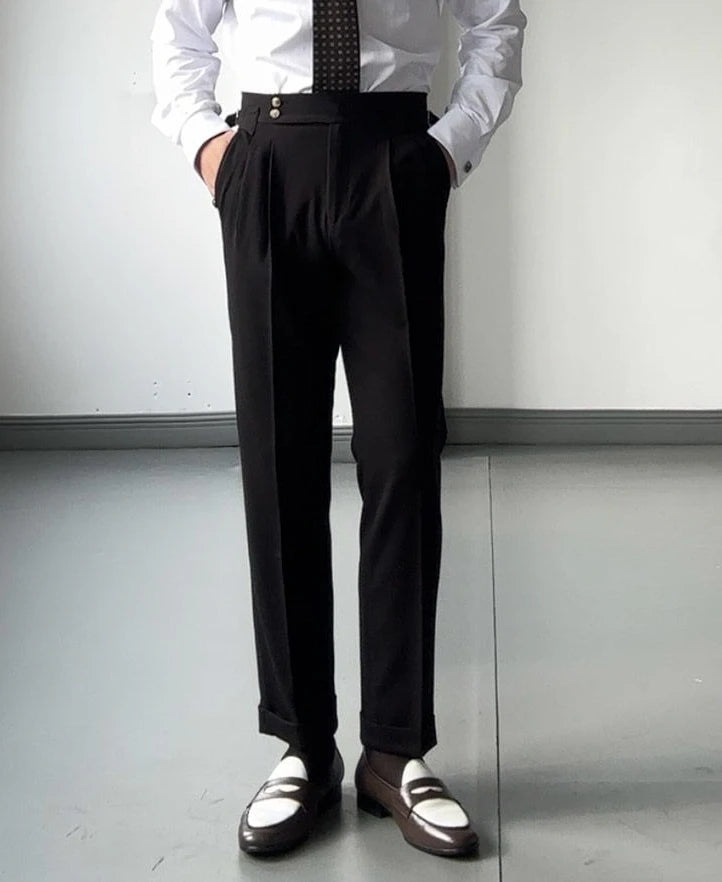 High Waist Slim Fit Business Man Suits Pants Summer 2025 Cheap Elegant Fashion Chinese Homme Up Straight Suit Trousers for Men