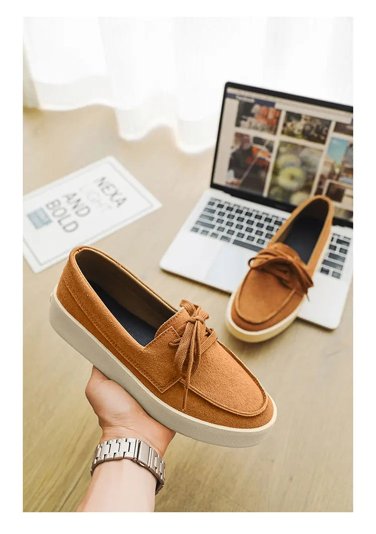 High Quality Men's Loafers Soft Suede Slip-on Shoes Man Flats Lightweight Comfortable Driving Shoes For Man Summer Casual Shoes