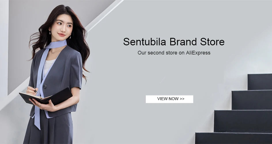 SENTUBILA Women's Tailored Trousers Formal Solid High-waist Folds Twill Workwear Pockets Full-length Pants 2025 Spring 151K57704