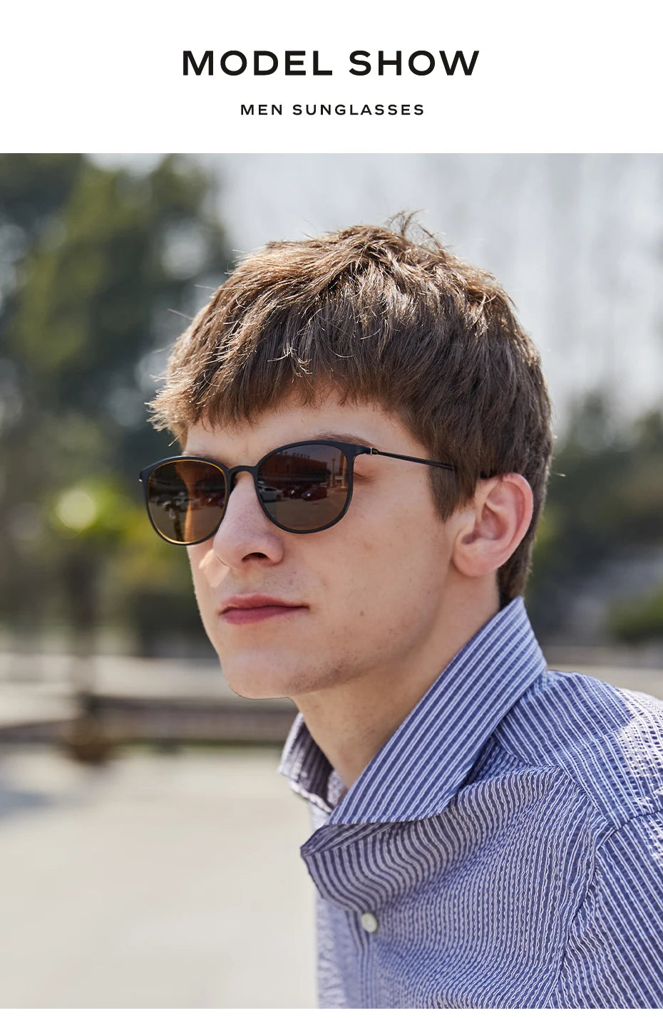 CAPONI Men Sunglasses Photochromic β Titanium Leg TR Frame Vintage Outdoor Eye Glasses Night Vision  Male Sun Glasses BSYS520