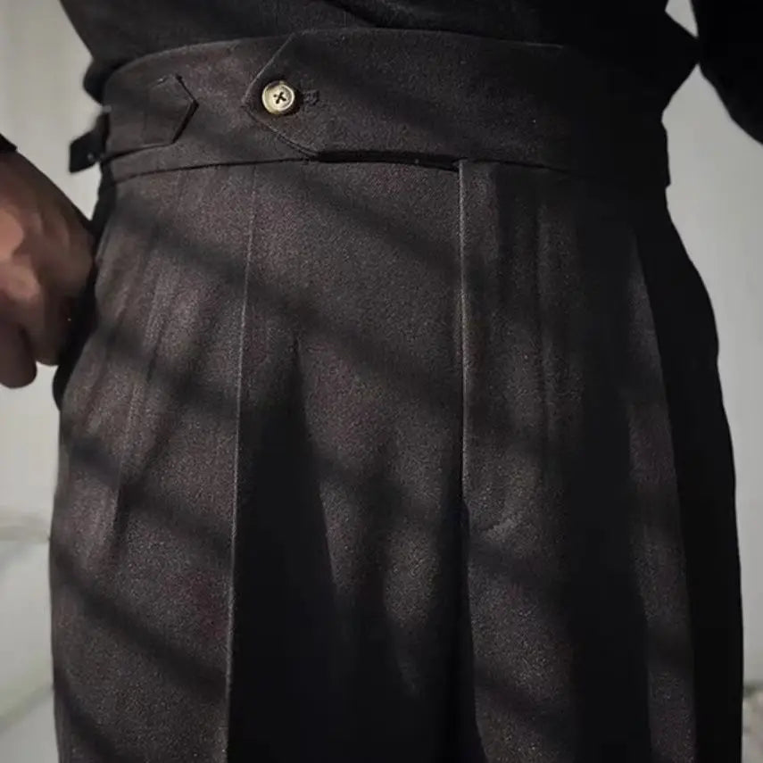 Linen Straight Business Man 9 Cropped Suits Pants Summer 2025 New in Suit Trousers for Men Fashion Luxury Spring Formal Clothes