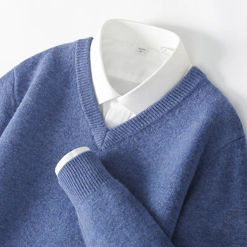 Men’s V-Neck Cashmere Sweater