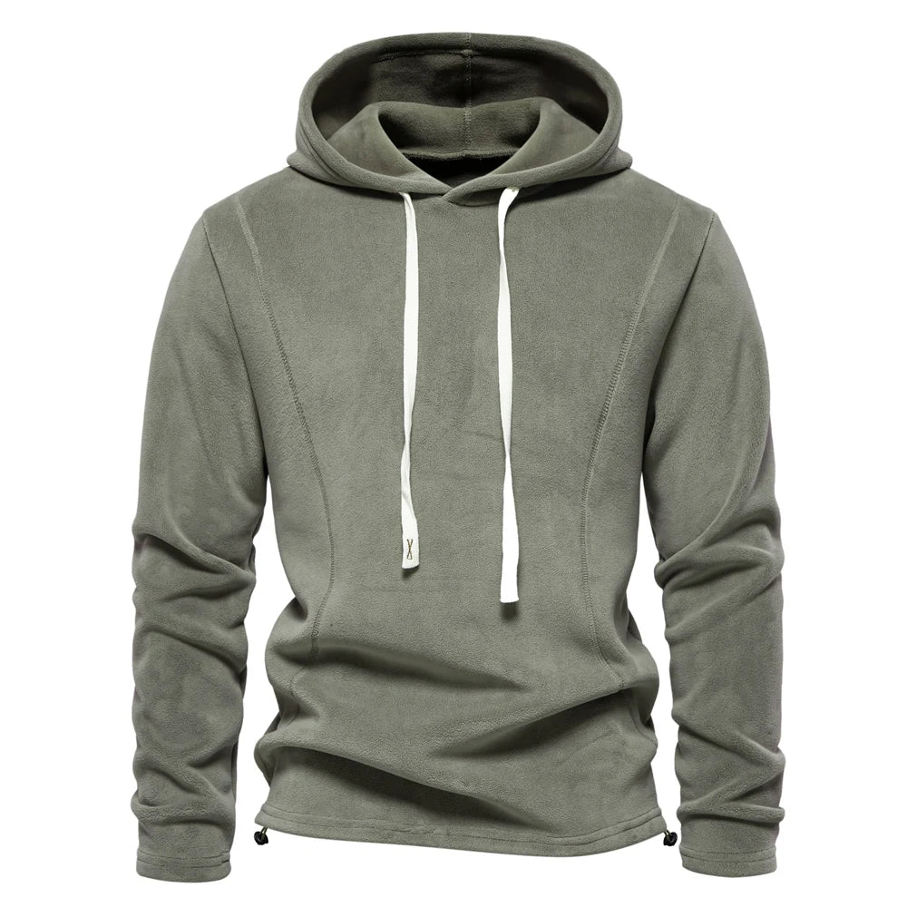 AIOPESON Brand Quality Thicken Warm Fleece Jacket for Men Zipper Neck Pullover Men's Sweatshirt Soft Shell Mens Jacket