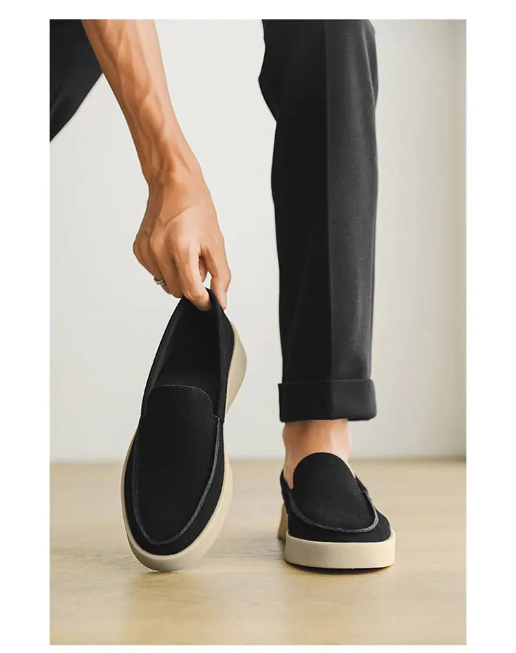High Quality Men's Loafers Soft Suede Slip-on Shoes Man Flats Lightweight Comfortable Driving Shoes For Man Summer Casual Shoes