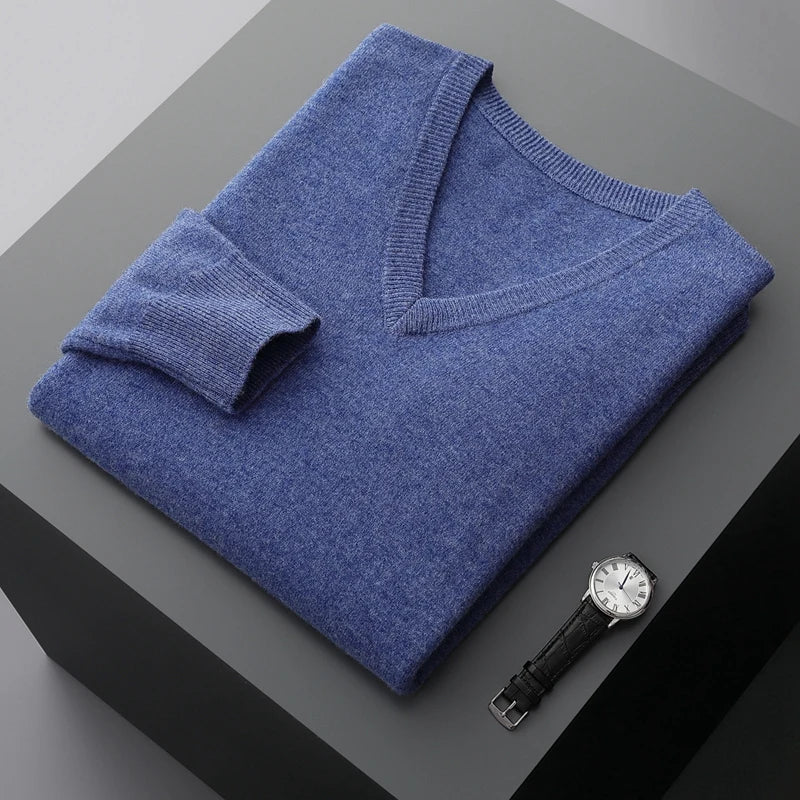 Ashbourner Classic V-Neck Cashmere Jumper