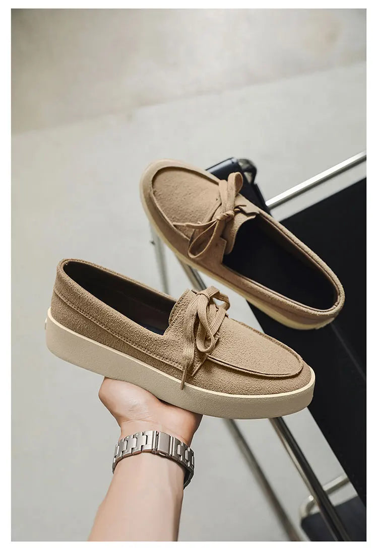 High Quality Men's Loafers Soft Suede Slip-on Shoes Man Flats Lightweight Comfortable Driving Shoes For Man Summer Casual Shoes