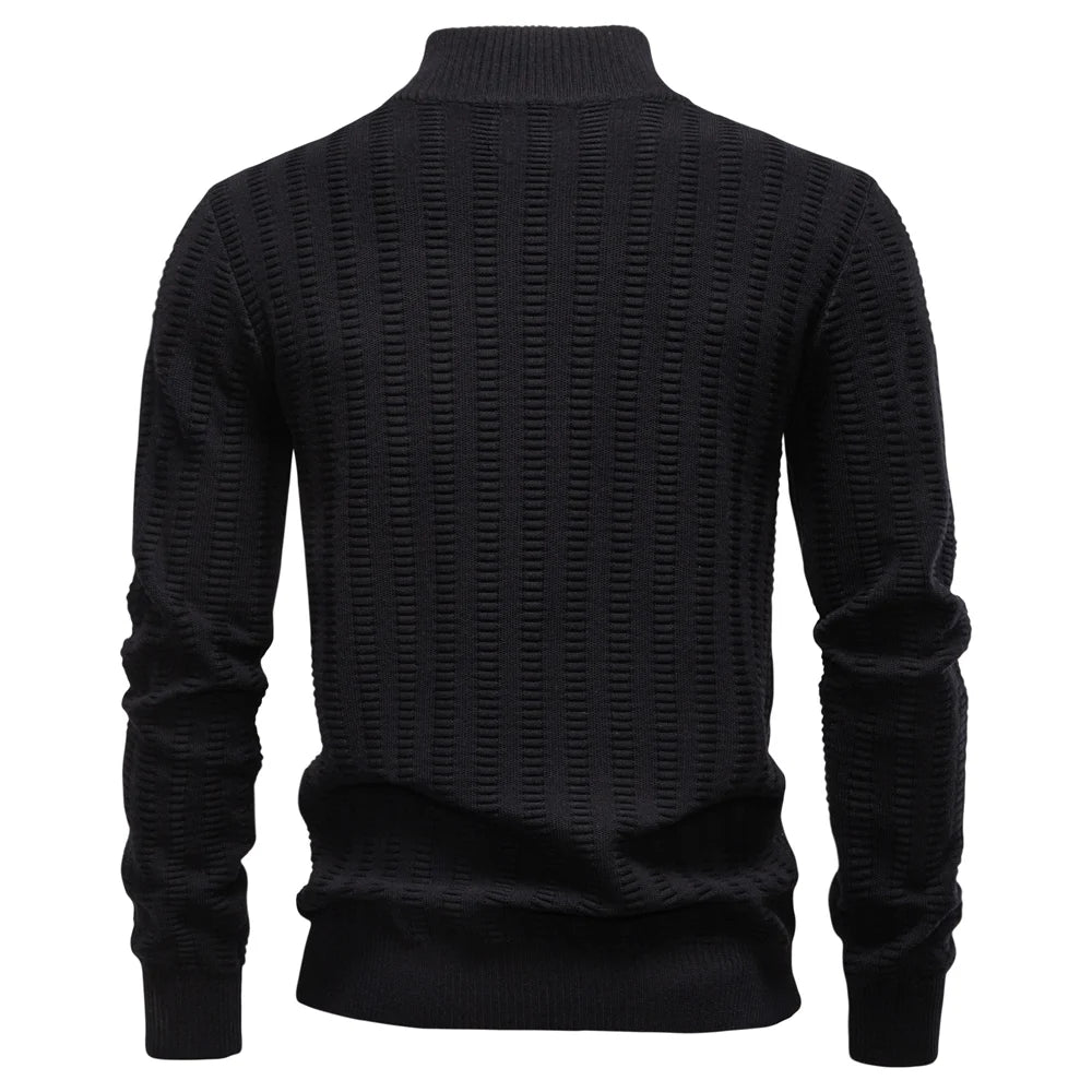 AIOPESON Luxury Striped Pullover Men Old Money Style Cotton Knitwear Thick Warm Crew Neck Winter Social Sweater Male