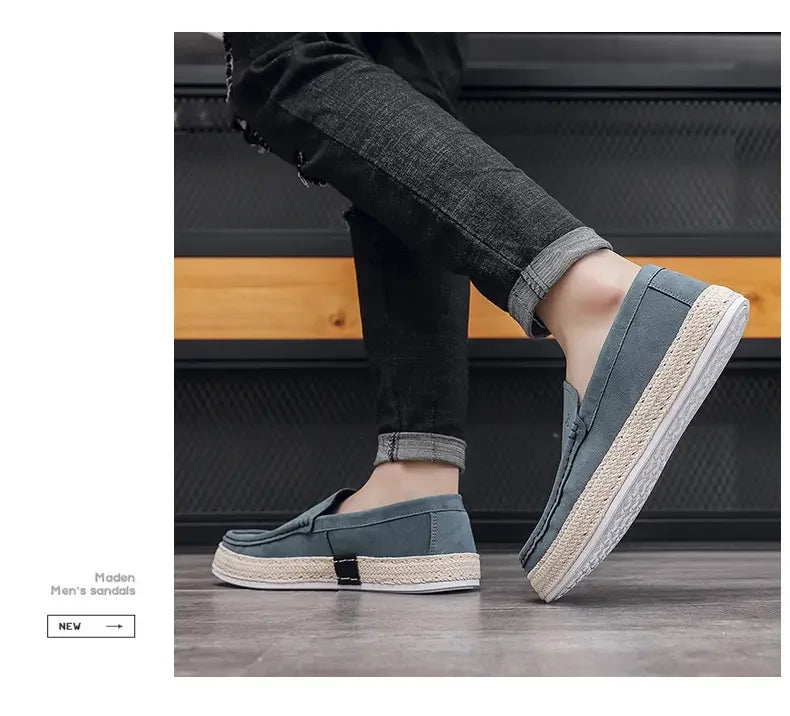 Casual Shoes for Men Fashion Men's Suede Loafers New Comfortable Soft Male Board Shoes Hard Wearing Men's Flats Chaussure Hommes