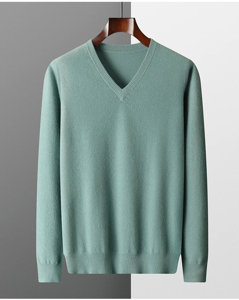 Ashbourner Classic V-Neck Cashmere Jumper