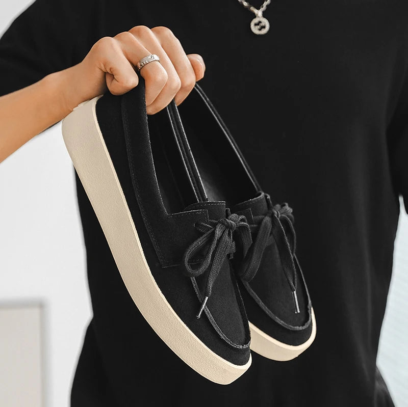High Quality Men's Loafers Soft Suede Slip-on Shoes Man Flats Lightweight Comfortable Driving Shoes For Man Summer Casual Shoes