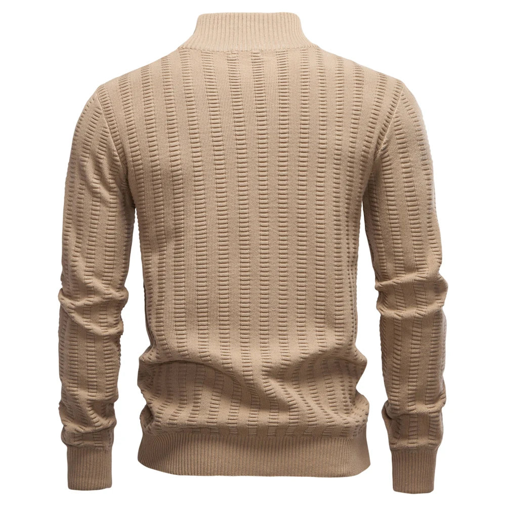 AIOPESON Luxury Striped Pullover Men Old Money Style Cotton Knitwear Thick Warm Crew Neck Winter Social Sweater Male