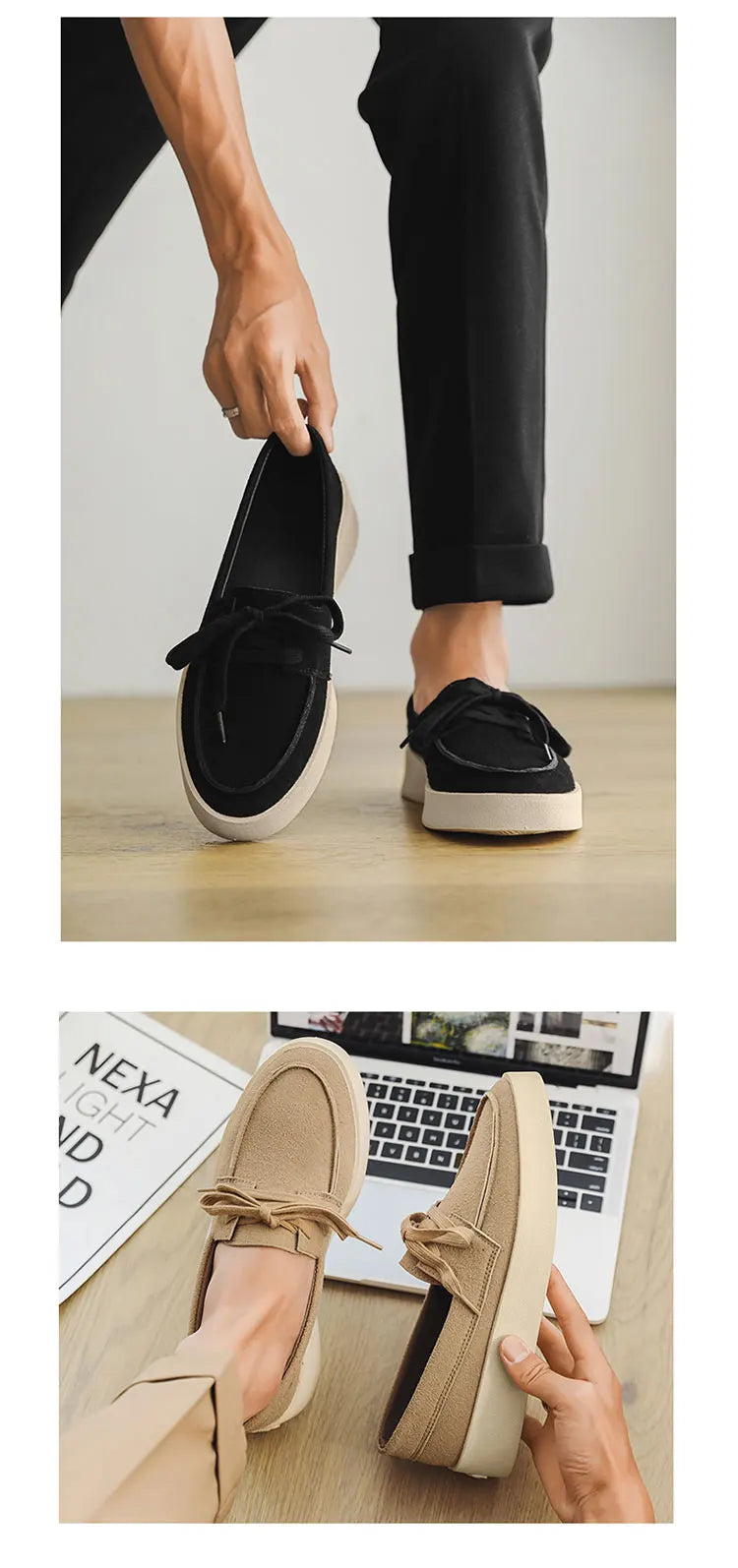 High Quality Men's Loafers Soft Suede Slip-on Shoes Man Flats Lightweight Comfortable Driving Shoes For Man Summer Casual Shoes